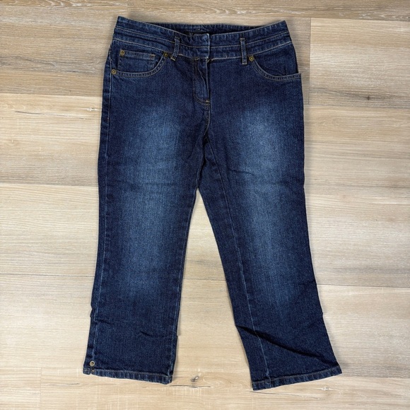 INC International Concepts Dark Blue Cropped Jeans - Picture 1 of 5